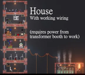 House with working wiring!