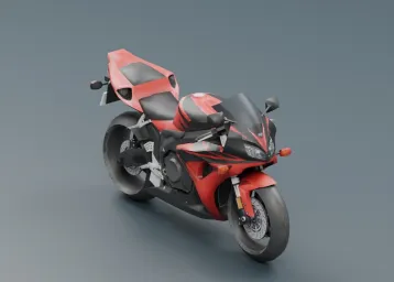 Honda Red Sport Motorcycle [B42.21]