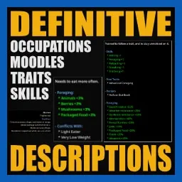 Definitive Descriptions (Occupations, Moodles, Skills & Traits + Mod Support!)