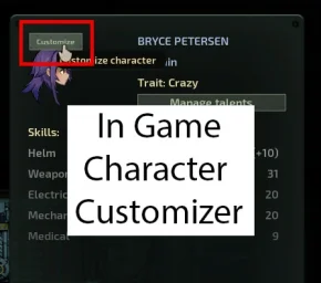 In Game Character Customizer