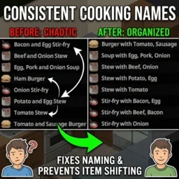 Consistent Cooking Names [B42.20+ SP+MP]