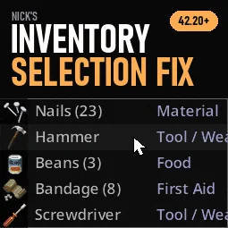 Nick's Inventory Selection Fix