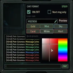 Barotrauma Chat Format Colors, Presets, Palette