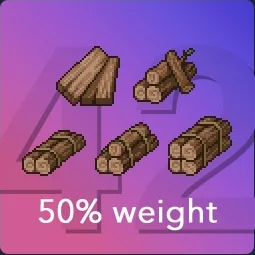 50% Wood Weight