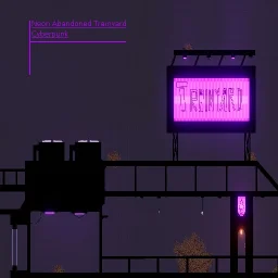 Abandoned Neon Trainyard - Cyberpunk [DEAD]