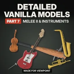 Detailed Vanilla Models - Part 7: Melee II & Instruments